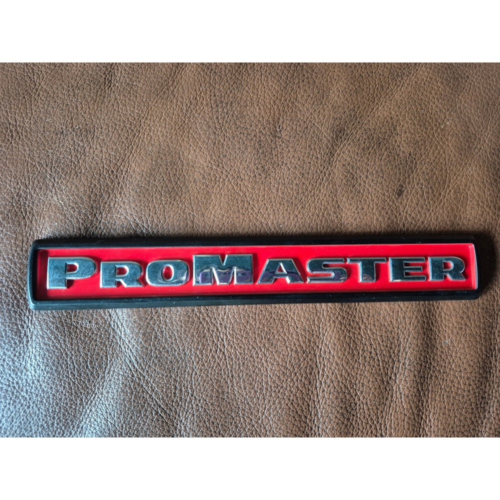 OEM Ram ProMaster Front Door Nameplate Emblem Badge Red Chrome Mopar 68211249AB‎